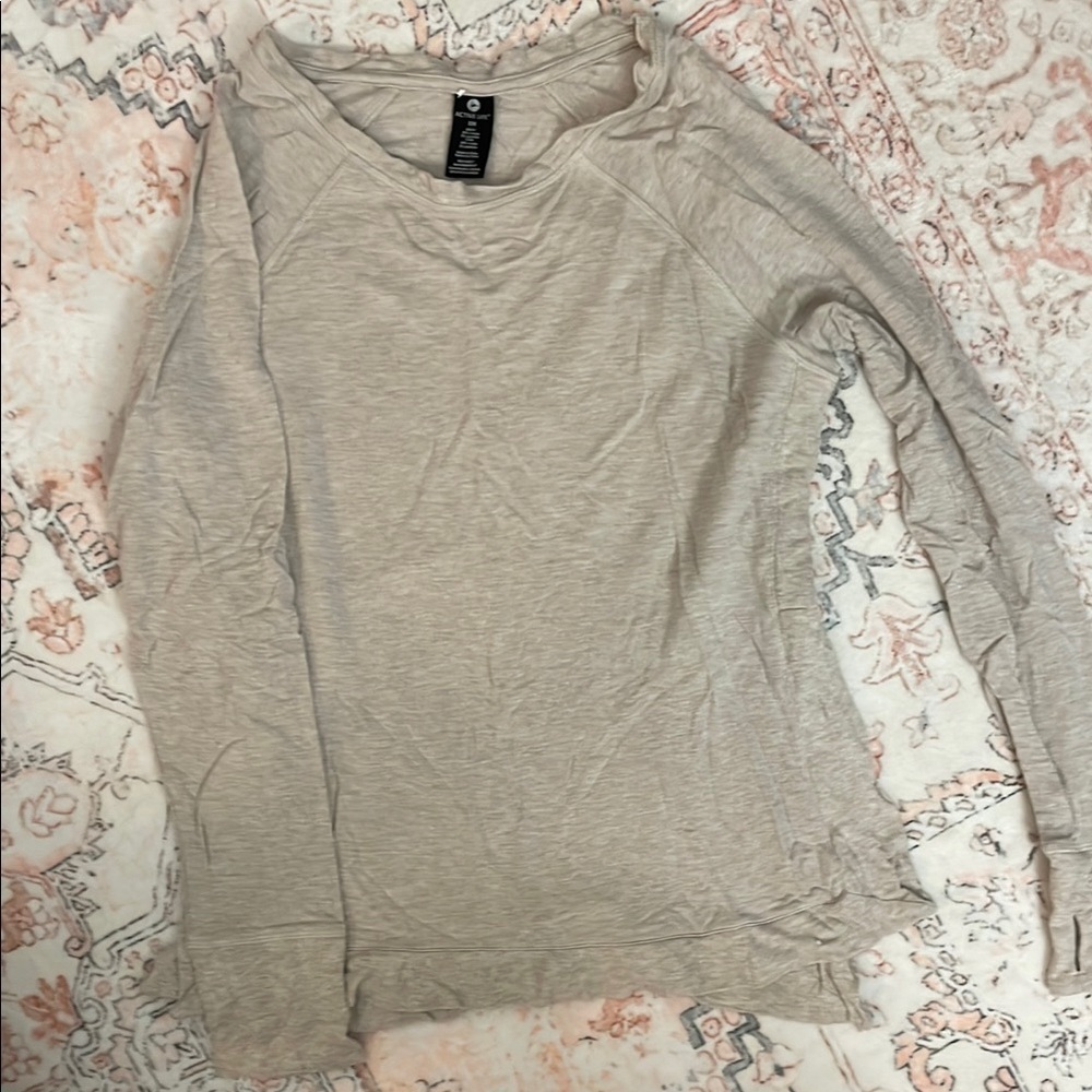 Cream Lightweight Crew Neck Sweatshirt